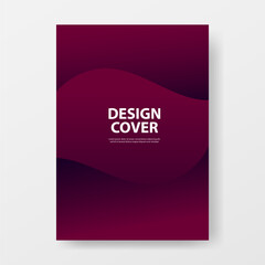 Naklejka premium Dark Purple Abstract Cover or Poster Design Template