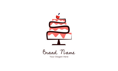 unique cake, bakery logo