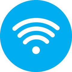 Wireless wifi or sign for remote internet access icon on white background, Flat style for graphic and web design