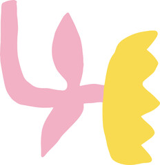 Trendy abstract floral shape illustration