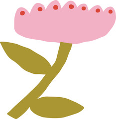 Trendy abstract floral shape illustration