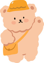 Cute Korean Bear Illustration