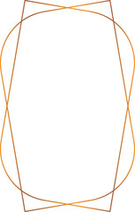 Rectangle Fancy Gold Border Design Element Vector