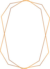 Rectangle Fancy Gold Border Design Element Vector