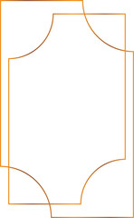 Rectangle Fancy Gold Border Design Element Vector