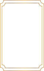 Rectangle Fancy Gold Border Design Element Vector