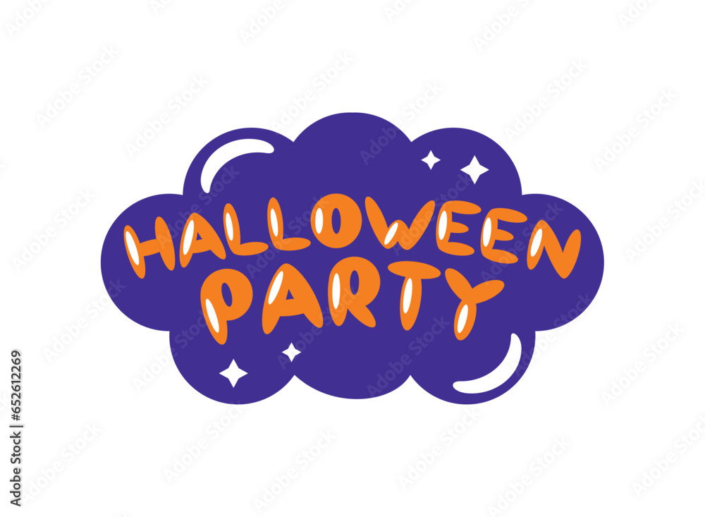 Sticker halloween party font