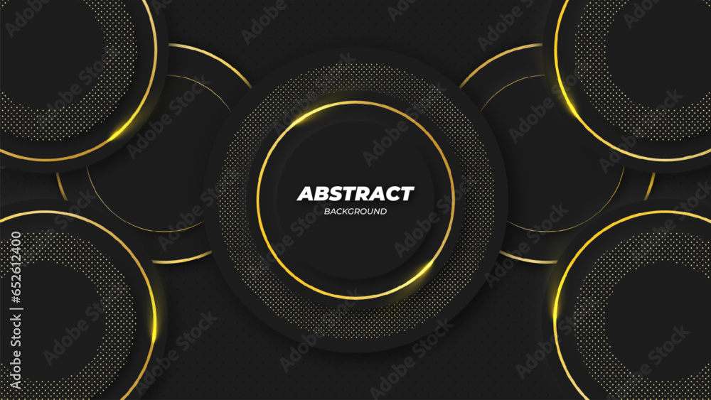 Poster luxurious elegant abstract gradient background with golden elements. vector typography slide.