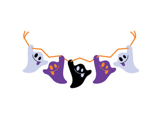 halloween garland ghosts