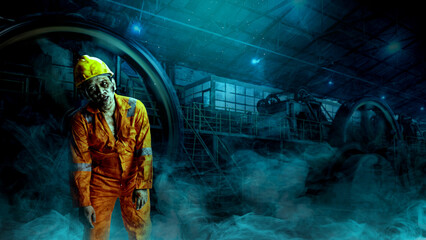Scary zombie. Halloween concept