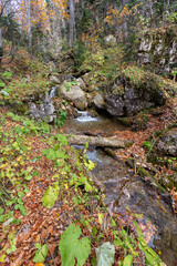 Late autumn, nature walks, mountain panorama and hiking trails, warm autumn weather.