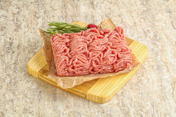 Raw beef minced meat for cooking