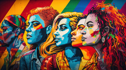 Street art that promotes LGBTQ+ inclusivity