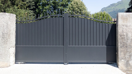 metallic grey retro classical portal home dark iron classical gray steel vintage metal house...