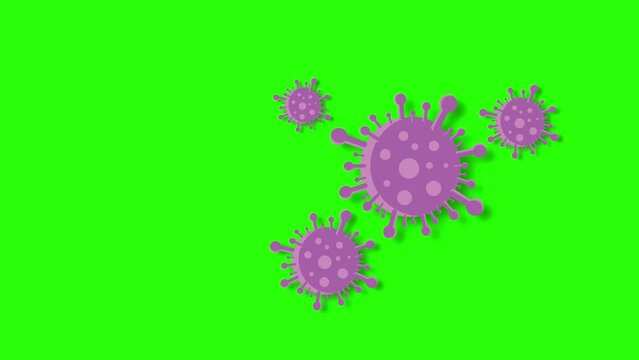 nipah virus 4k animation bat virus Indian virus greenscreen banner purple virus background