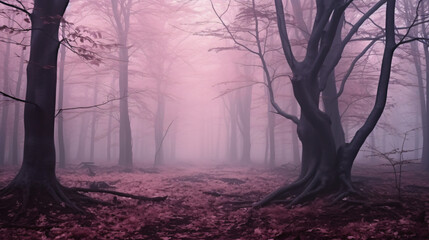 Mystical autumn forest