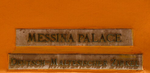 Messina Palace in the Old Town of Valletta, the Capital of Malta