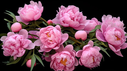 Peonies on a neutral background.