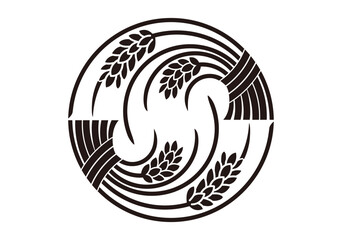 Obraz premium 二つ追稲の丸