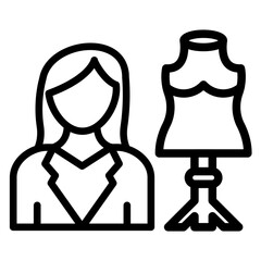 Obraz premium Vector Design Fashion Designer Icon Style