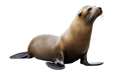 Obraz premium Sea lion on transparent background