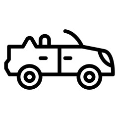 Vector Design Convertible Car Icon Style