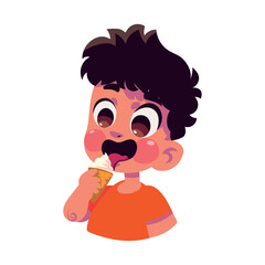kid eating ice cream