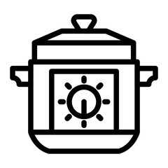 Vector Design Rice Cooker Icon Style