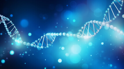 Science Template Abstract Wallpaper or Banner with a DNA Molecule