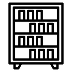 Vector Design Bookshelf Icon Style