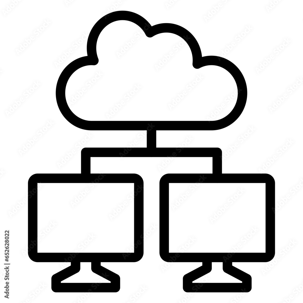 Poster Vector Design Cloud Computing Icon Style