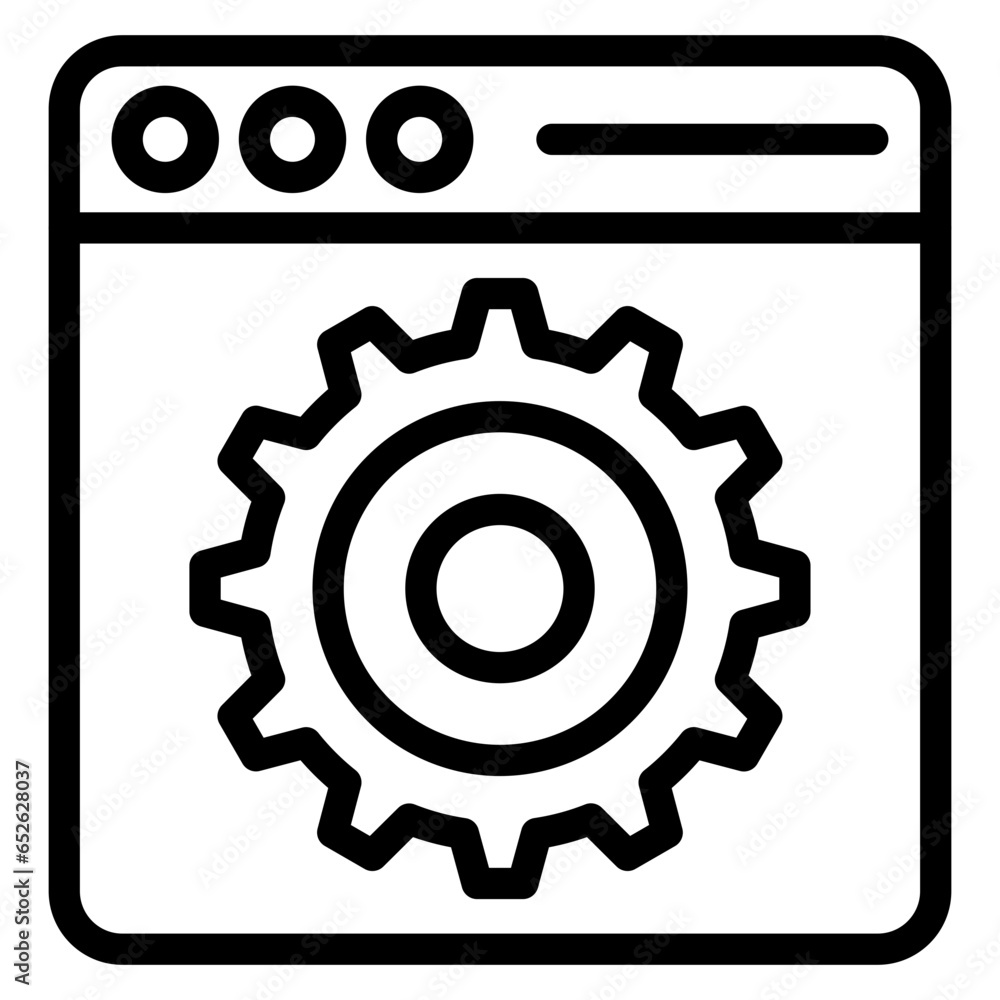 Poster vector design browser setting icon style