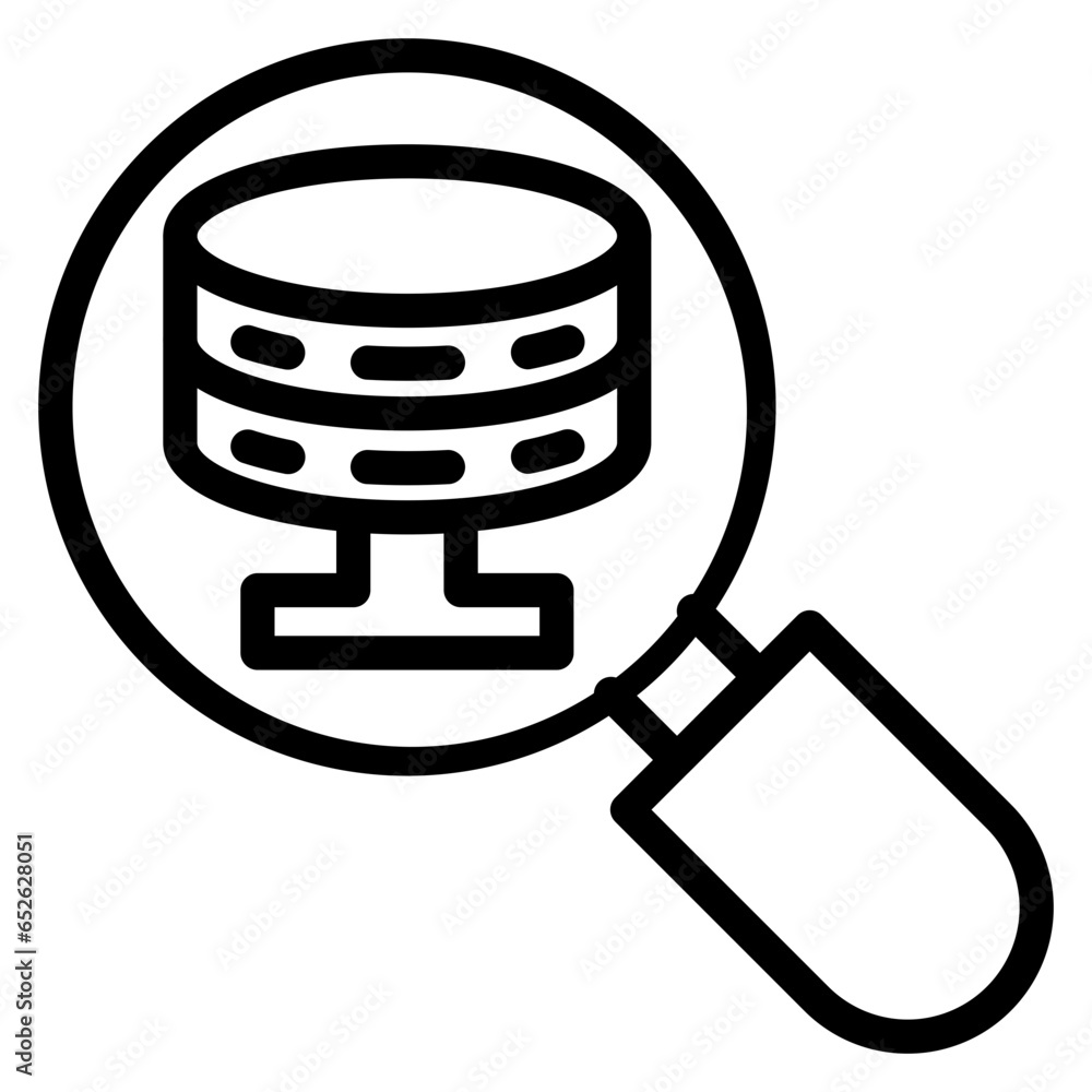 Poster vector design search database icon style