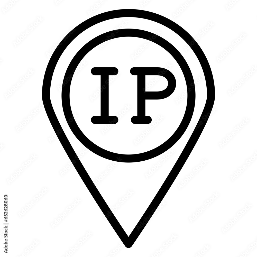 Poster vector design ip address icon style