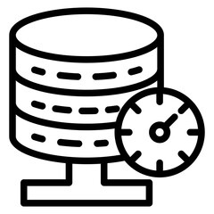 Vector Design Database Speed Icon Style