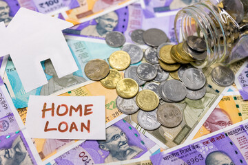 home loan housing finance currency background