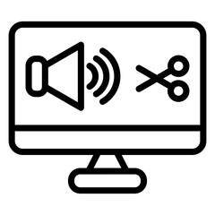 Vector Design Audio Editing Icon Style