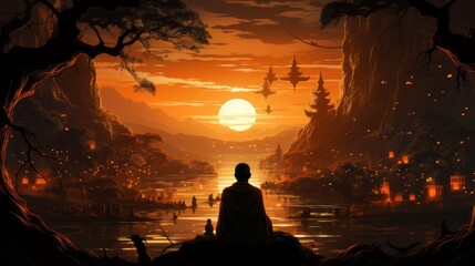 Makha Bucha Day 24th February Generative AI