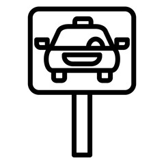 Vector Design Taxi Stop Icon Style