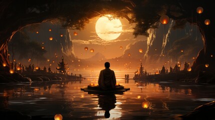 Makha Bucha Day 24th February Generative AI