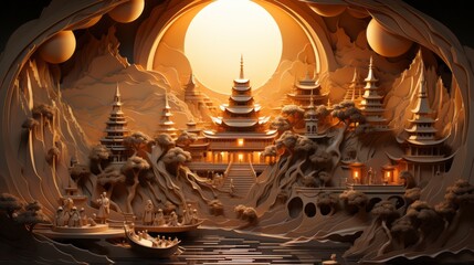 Makha Bucha Day 24th February Generative AI