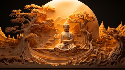 Makha Bucha Day 24th February Generative AI