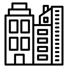 Vector Design Cityscape at Dusk Icon Style