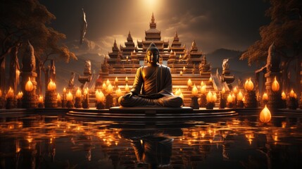 Makha Bucha Day 24th February Generative AI