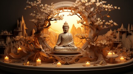 Makha Bucha Day 24th February Generative AI