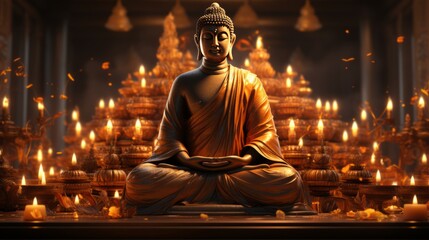 Makha Bucha Day 24th February Generative AI