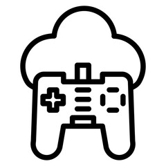 Vector Design Cloud Game Icon Style