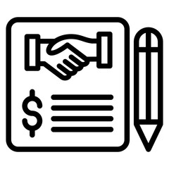 Vector Design Contract Icon Style