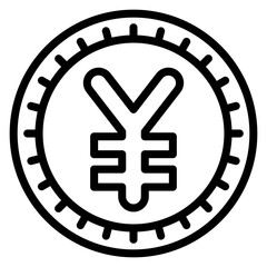 Vector Design Chinese Yuan Icon Style