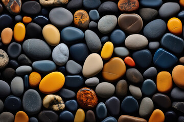 background of colorful pebbles